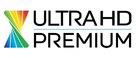 Ultra HD Premium Logo bunt auf weißem Grund