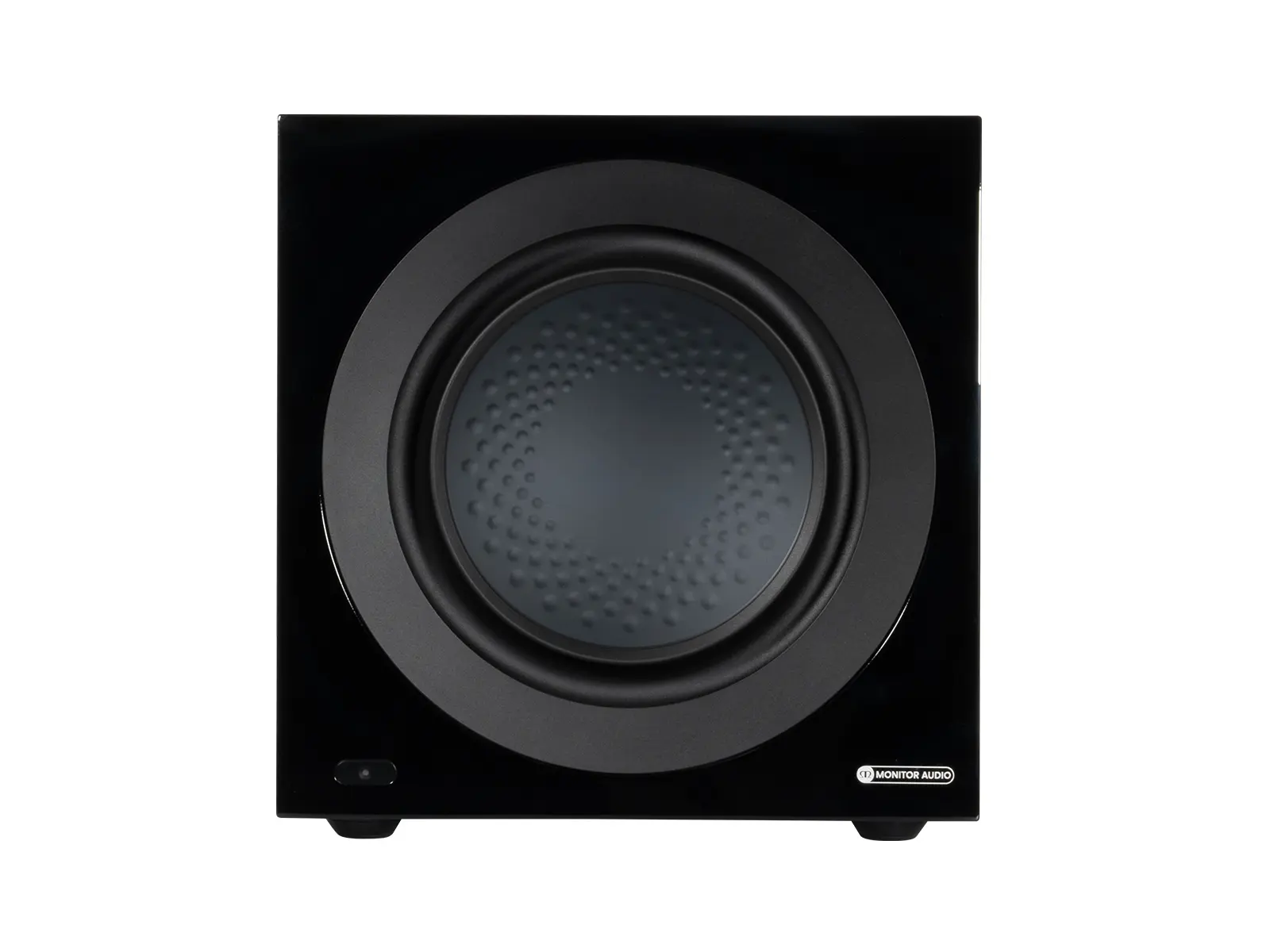 Monitor Audio Anthra W12 in Schwarz von vorne ohne Gitter